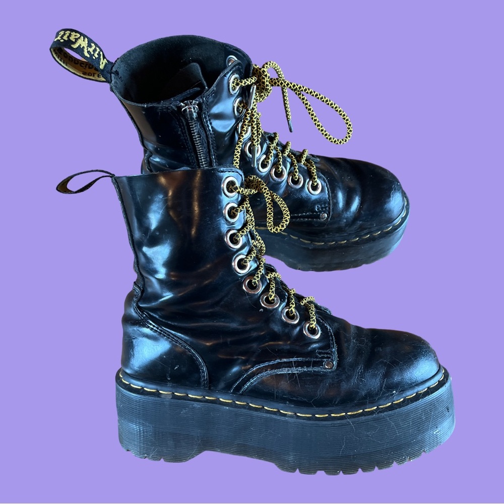 Dr. Martens Black Jadon Max Platform Boots - Picture 3 of 10